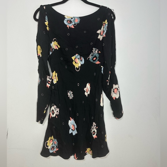 New Free People Womens Sunshadows Split-Sleeve Mini Dress - Picture 4 of 8